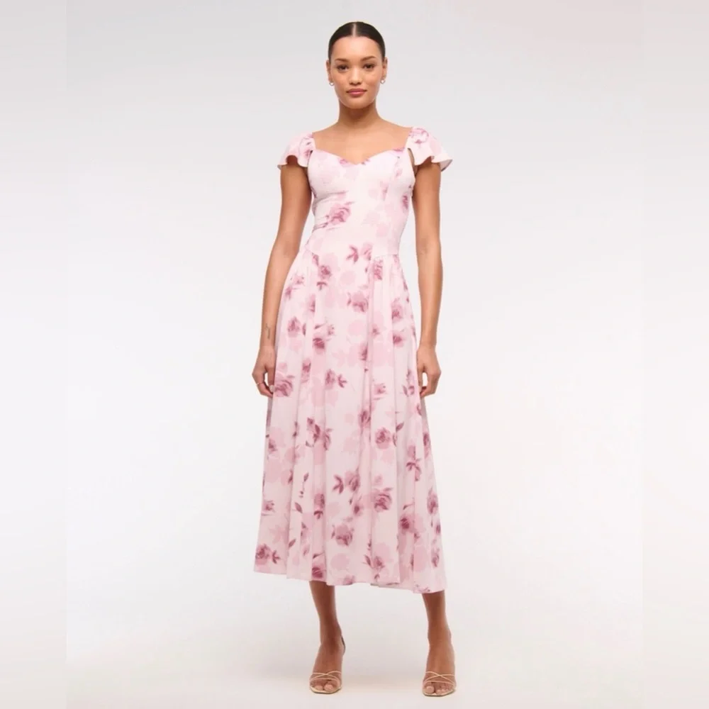 Abercrombie & Fitch Pink Floral Maxi Dress